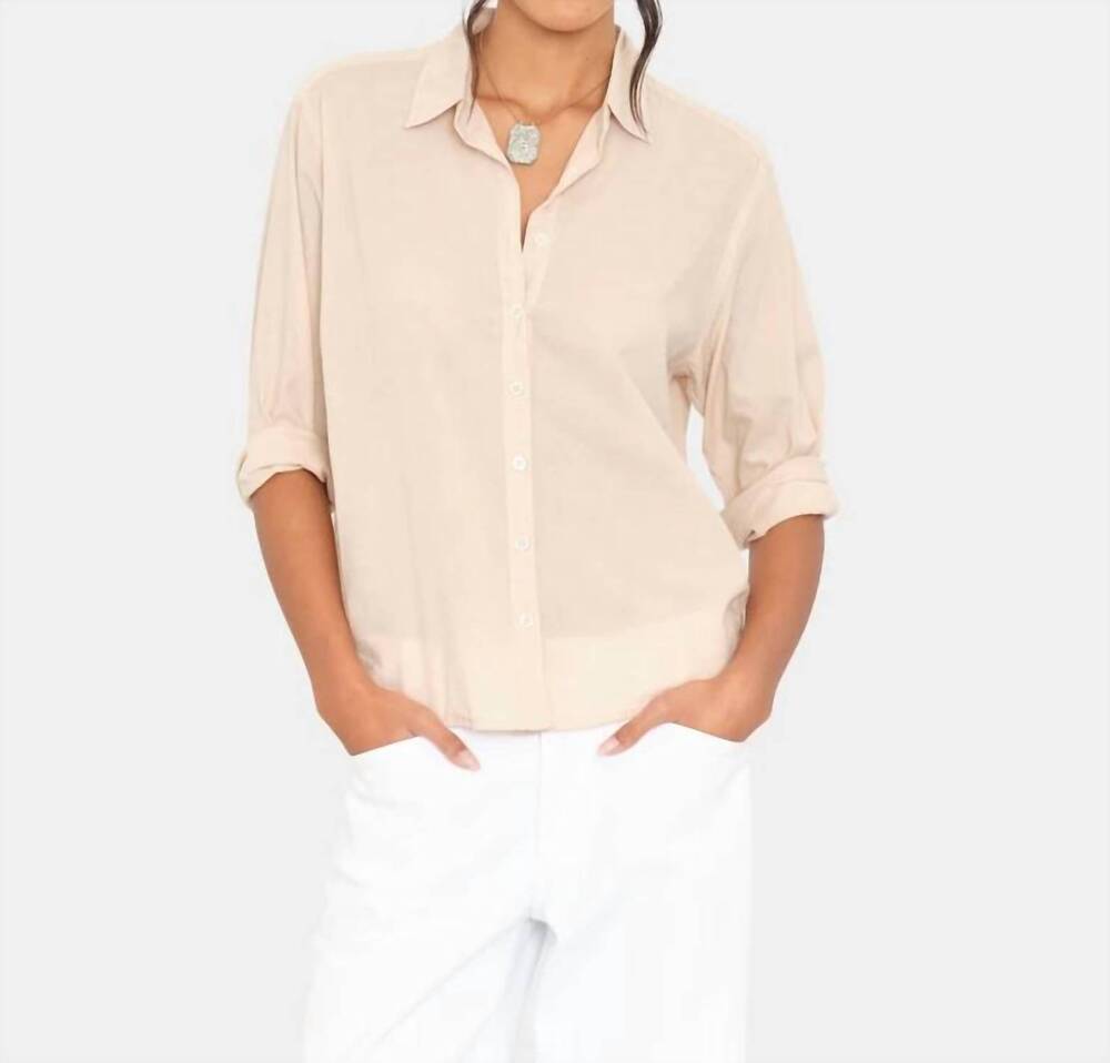 NEW XIRENA bowie button down shirt in parchment
